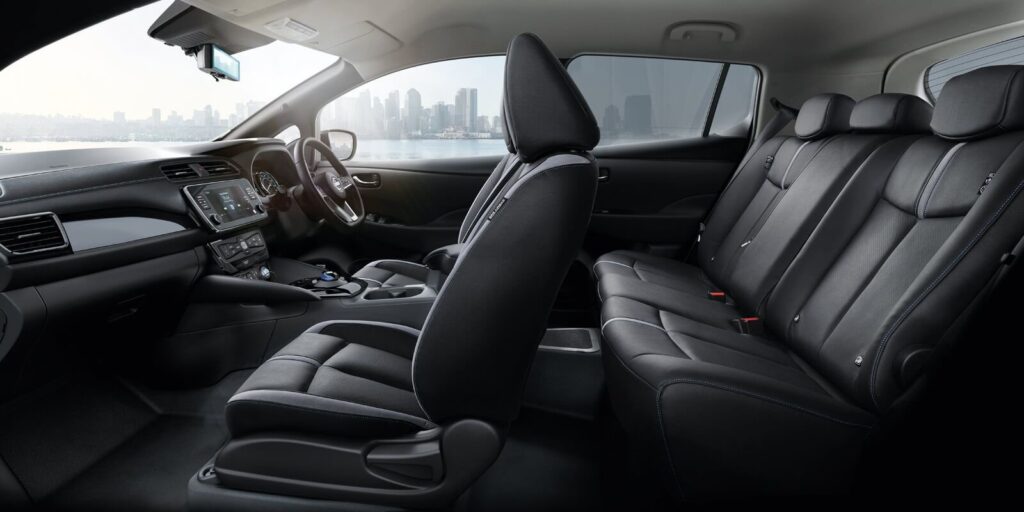 Covered with black leather interior